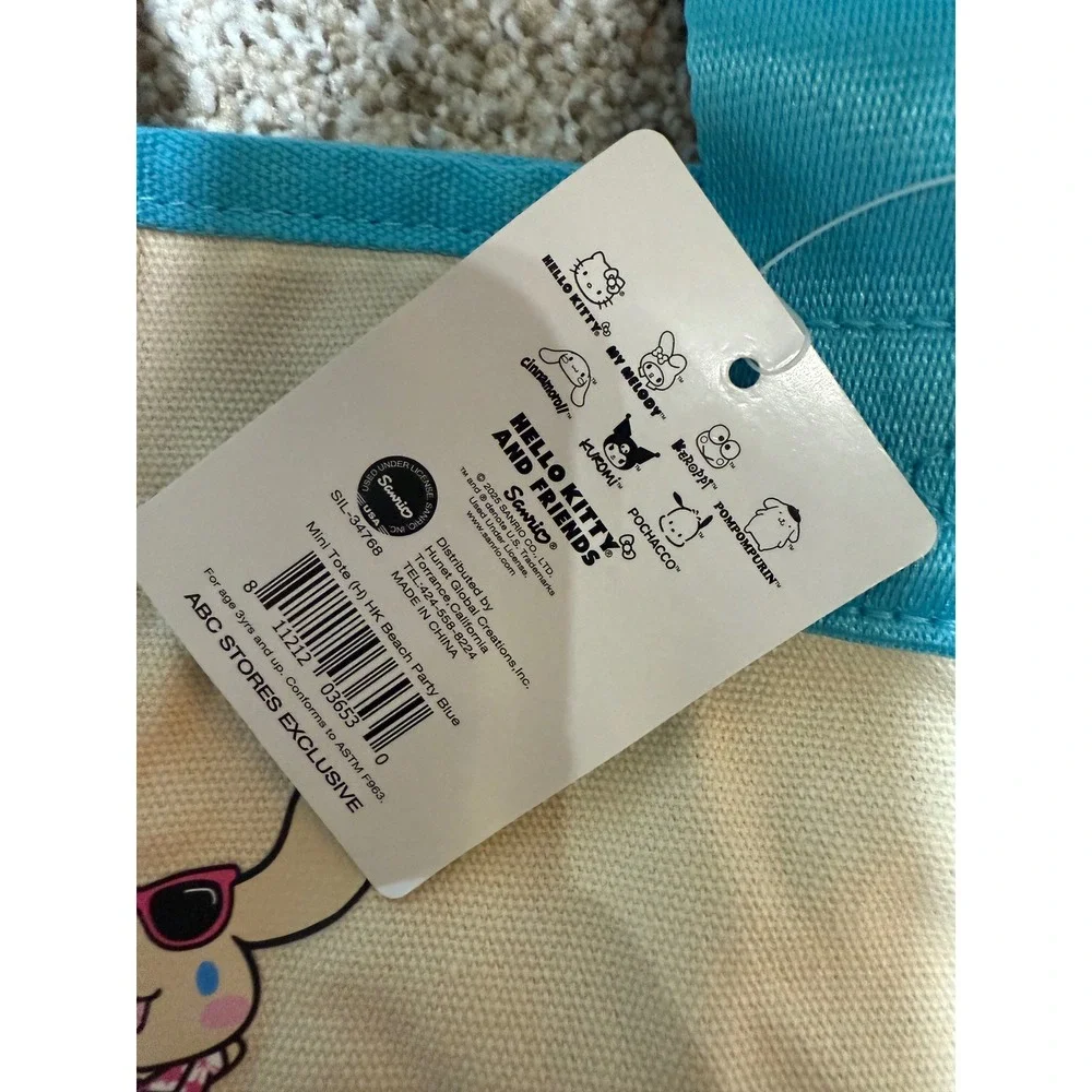 Sanrio Hello Kitty and Friends Hawaii Mini Tote Bag ABC Stores Exclusive Blue